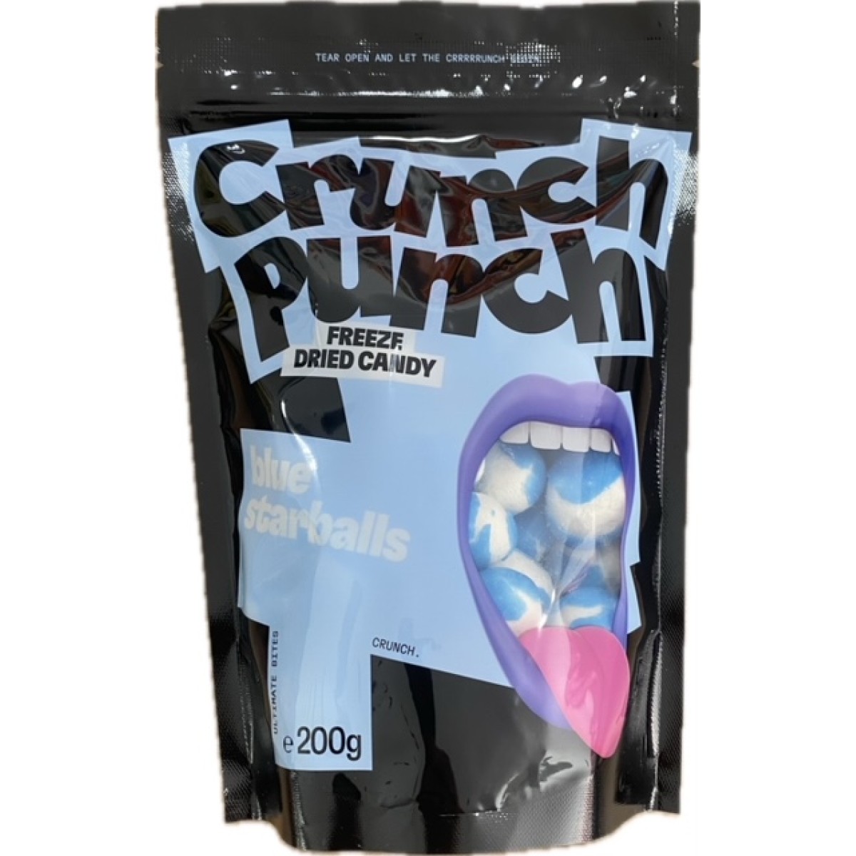 crunch punch freeze candy blue starballs 200g